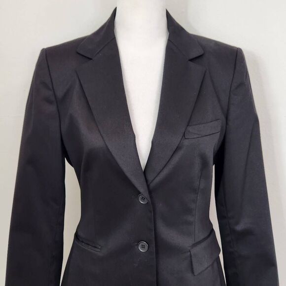 Isabella DeMarco Black Blazer Size 4 Capsule Wardrobe Black Formal Blazer - Picture 2 of 6